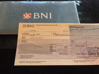 BNIの定期預金証書